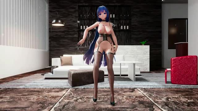 HONKAI IMPACT MEI RAIDEN MMD HENTAI 3D DANCE BLUE HAIR COLOR EDIT SMIXIX